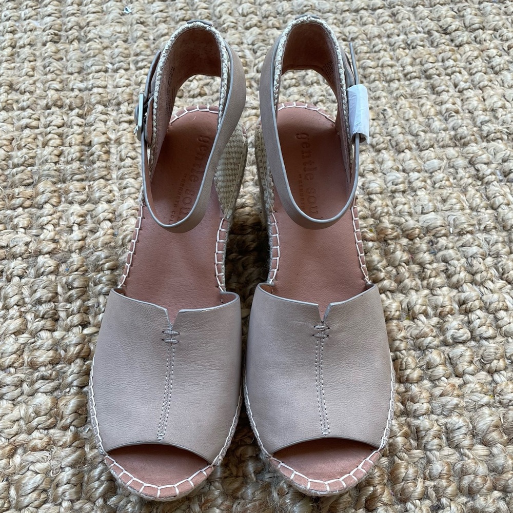 Gentle Souls Espadrille Strap Platform Wedge Sandals size 9 - Picture 6 of 11